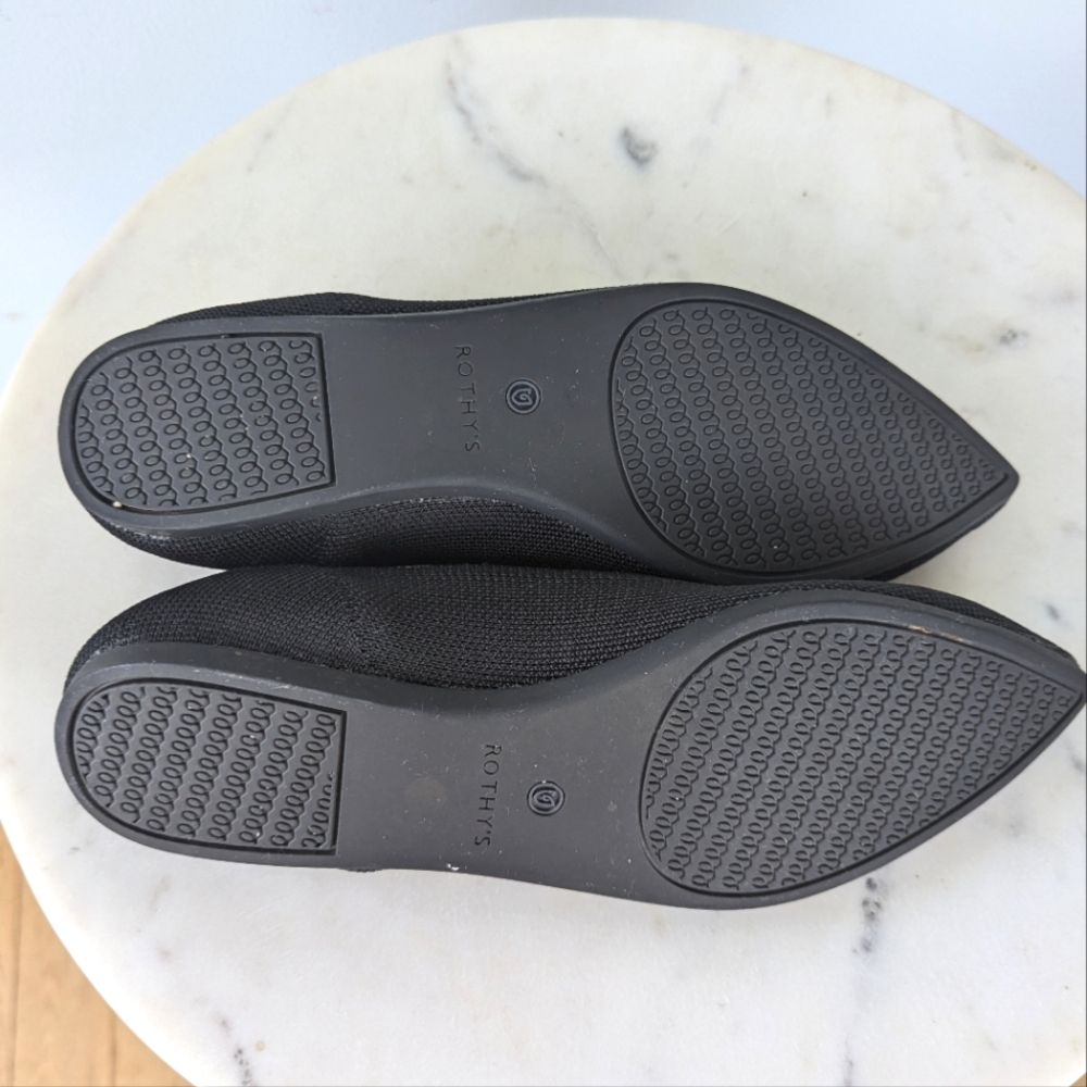 Rothy's Classic Black Pointed Toe Flats - Picture 11 of 11
